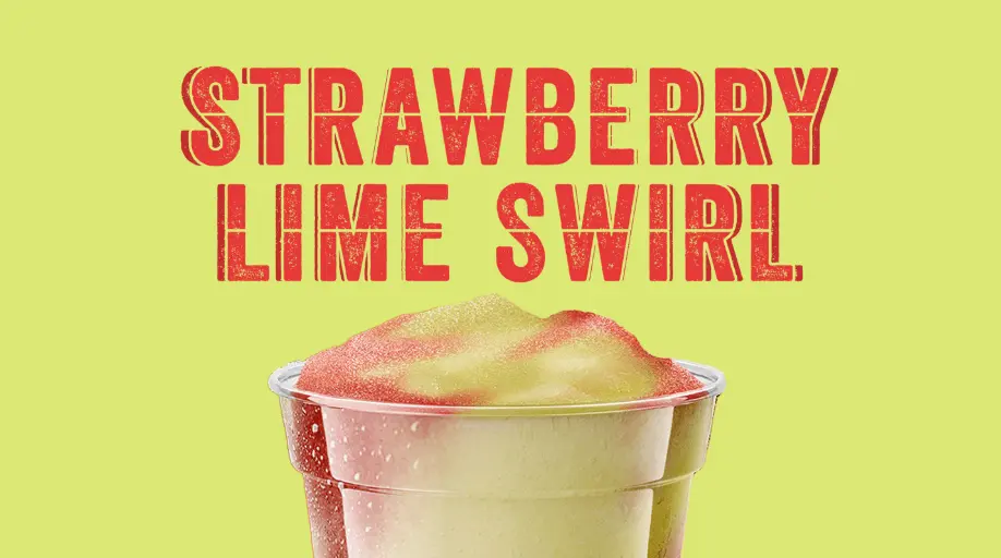 Strawberry Lime Swirl Frozen Margarita
