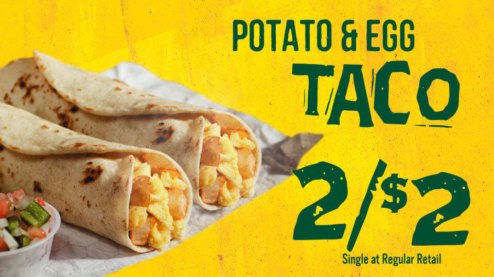 Potato & Egg Taco - 2 for $2